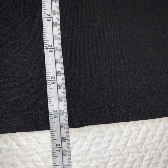 INC Black Top T-Shirt Button Front Tucj Size M - Picture 7 of 9